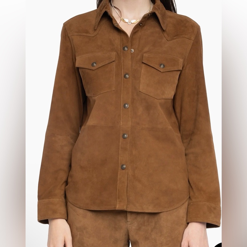 NWT Zadig & Voltaire Thelma Suede Leather Jacket - Picture 2 of 9